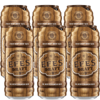 Efes Draft Can Beer 500ml - 6 Cans