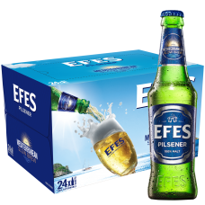Efes Pilsener Slow Brew Bottle Beer 330ml  -  24 Bottles Full Case