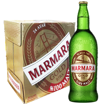 Marmara Gold Bottle Beer 1LT- 6 Bottles Full Case